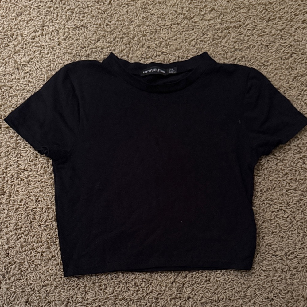 Pretty little thing Black Women's Crop Top